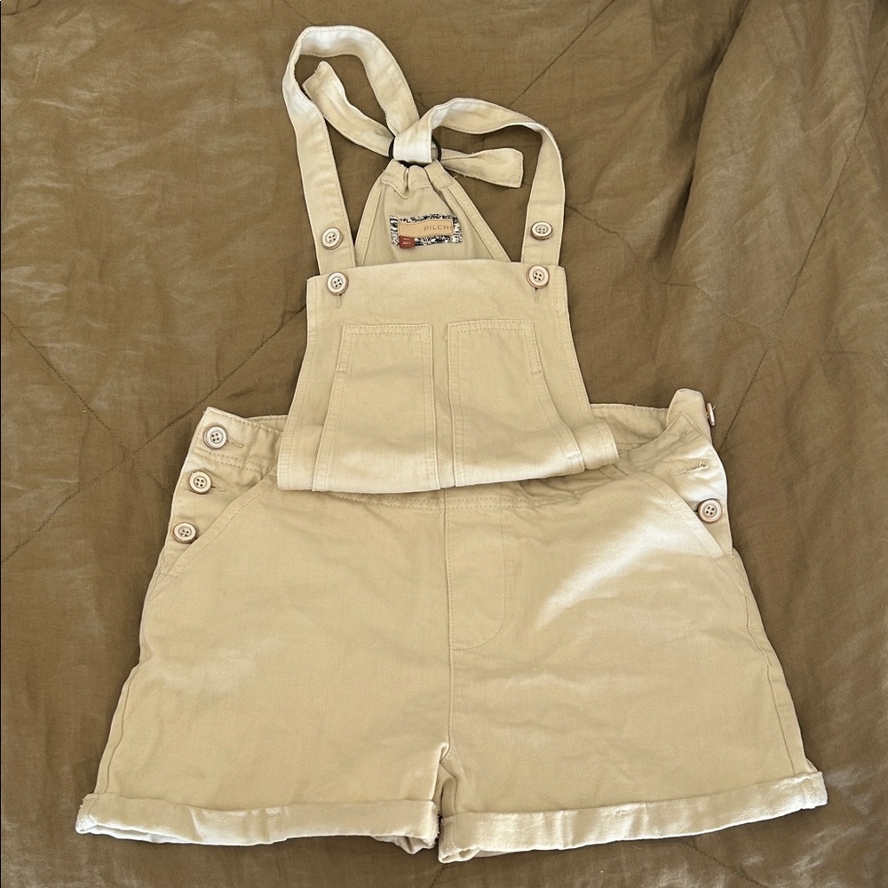 Cream Pilcro by Anthropologie Shorts Overalls Shorteralls